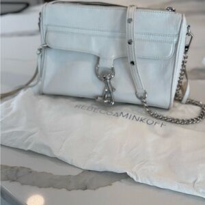 Rebecca Minkoff White Crossbody Bag with Silver Hardware